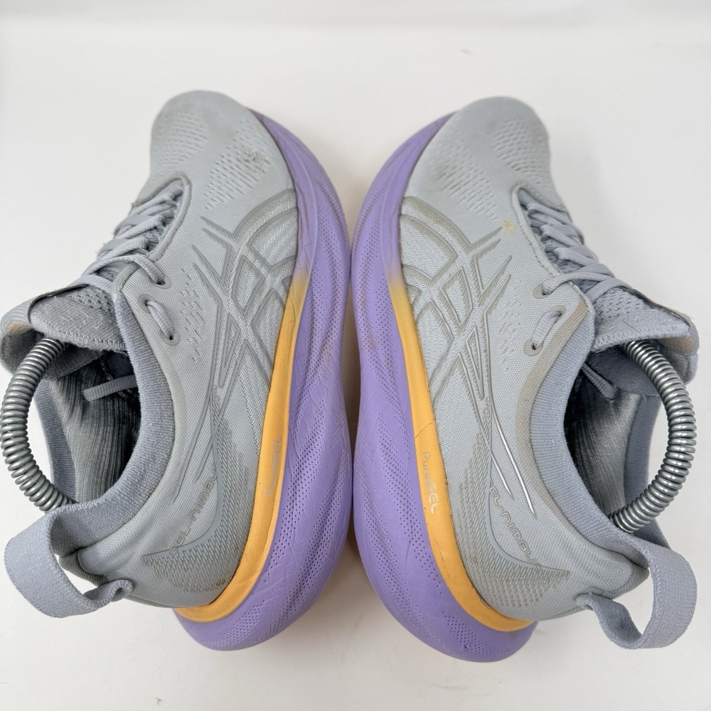 ASICS Gel-Nimbus 25 Womens Size 8 Running Shoes Grey Purple Orange 1012B356 - Picture 7 of 10